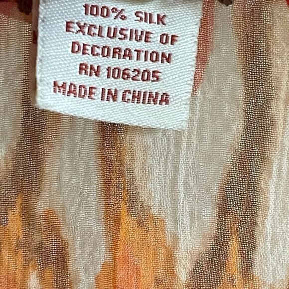 SUNDANCE Long Sleeve Silk Bohemian Style Silk Shirt Size Medium - Picture 7 of 8